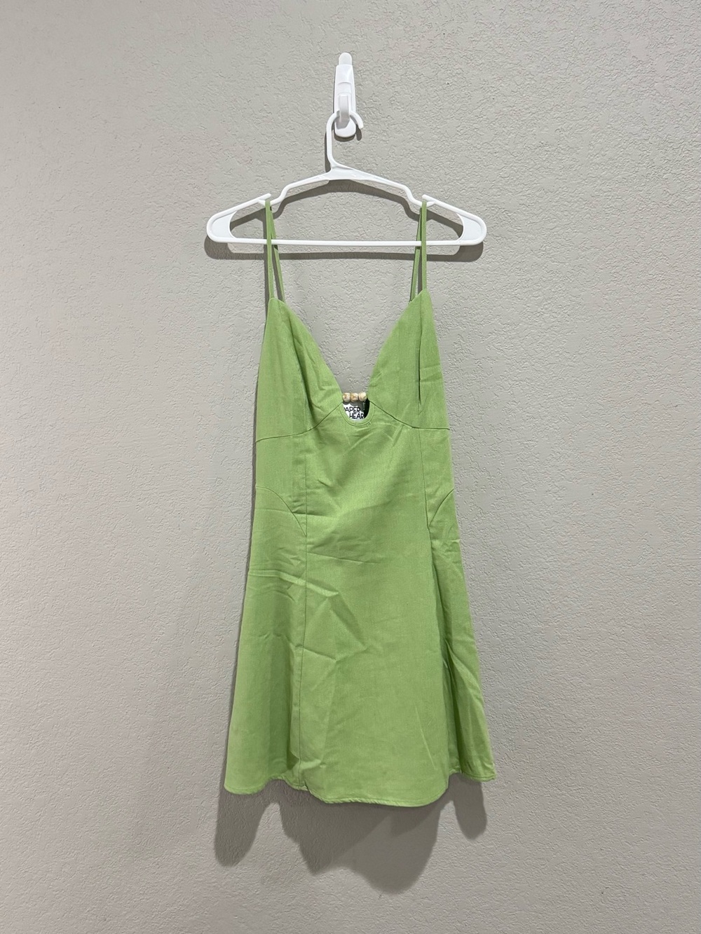 Paper Heart Lime Green Beaded Mini Dress NWOT | Medium |